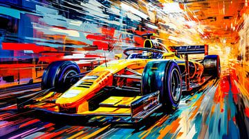 Sun flame in a frenzy of speed by Klaus Tesching - Art-AI