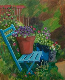 Stillleben in Volkstuin von Antonie van Gelder Beeldend kunstenaar