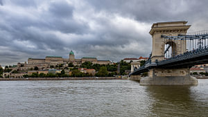 Der Burgpalast in Budapest an der Donau