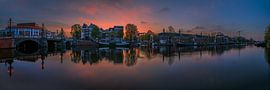 View of the Amstel River (east side) and the Walter Süskind Bridge in Am by Amsterdam.Photos