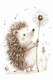 Igel Illustration für Kinderzimmer von Poster Art Shop