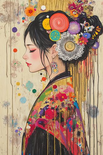 Vrouw Bloemen | Vrolijke Vrouw met Bloemen