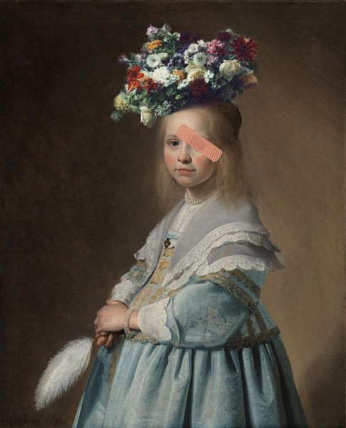Harvester after apple harvest in blue by Nop Briex