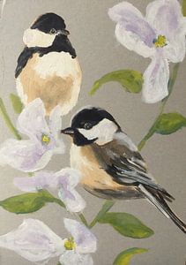 Blossom Birds van Helia Tayebi Art