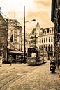 Inner city of The Hague Netherlands Sepia by Hendrik-Jan Kornelis thumbnail