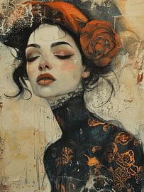 Porträt in warmen Farben von Carla Van Iersel