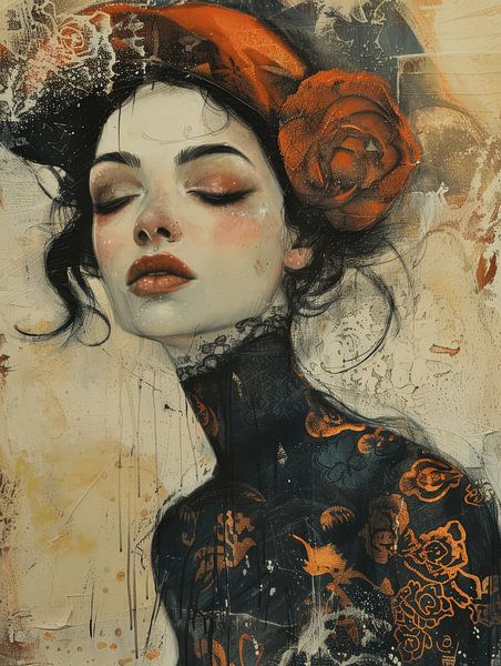 Portrait in warm colours by Carla Van Iersel