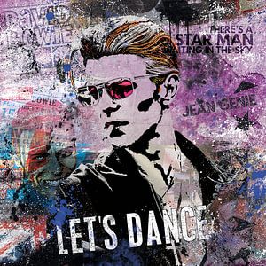 Bowie Let's Dance van Rene Ladenius Digital Art