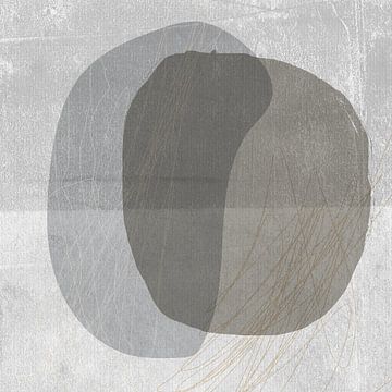 Abstrait minimaliste scandinave en gris et blanc chauds sur Art minimaliste abstrait