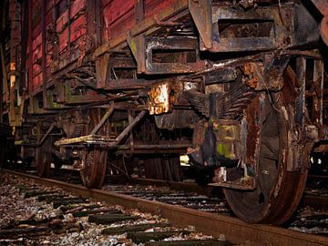 Untergestell eines Güterwagens Gare du Hombourg von Rob Boon