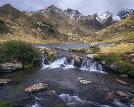 Cascade aux lacs de Tristaina, dans les Pyrénées, en Andorre sur PhotoCluster