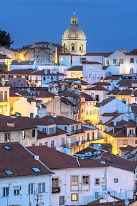 Blaue Stunde Alfama Lissabon