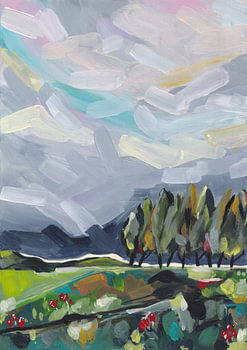 Farbenfrohe abstrakte Landschaft