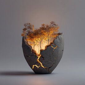 Bomen uit de stenen vaas van TheXclusive Art