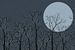 Über den Dünen - Mondbäume blau von Studio Hinte