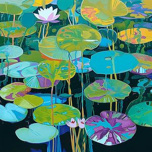 Lotus-Fantasie von Color Square