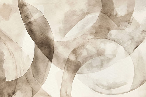 Minimalist abstract art in sepia