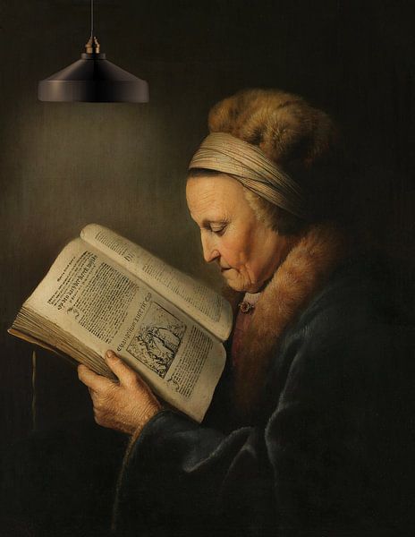 Lesende Frau von Gerard Dou von Digital Art Studio