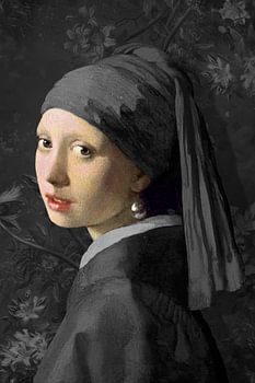 Meisje met de Parel - On Black Damask Edition