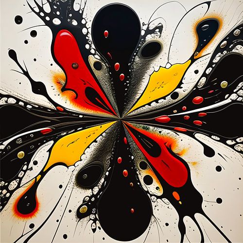 Deel 4 Opspattende vloeistoffen, abstract modern
