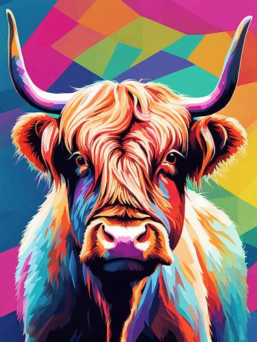Highland Cow Pop Art 5