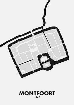 Carte de la ville de Montfoort 1649 sur STADSKAART