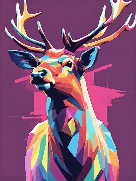 Elk Pop Art  2 by MIROKKU