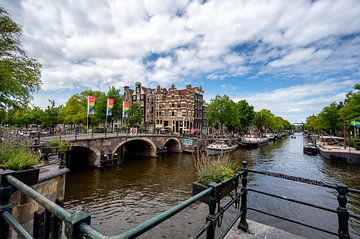 Panorama op de Brouwersgracht/Prinsengracht van Peter Bartelings