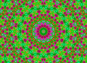 Vintage World 2 - Mandala in Grün und Violett