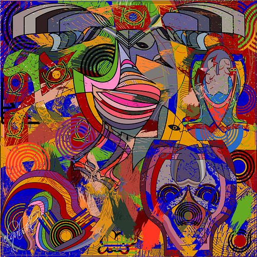 geometric art bird pigeon