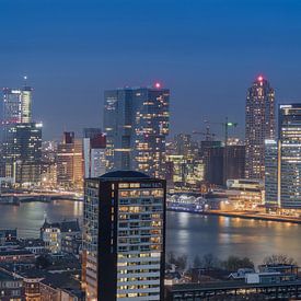 Panorama skyline Rotterdam (kleur) van PJS foto