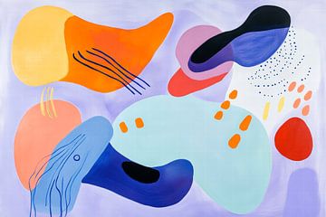 Composition de couleurs abstraites - Vive et moderne sur Poster Art Shop