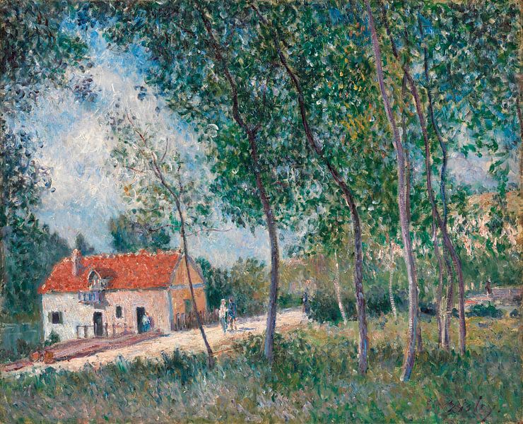 Der Weg von Moret nach Saint-Mammès, Alfred Sisley von Meisterhafte Meister