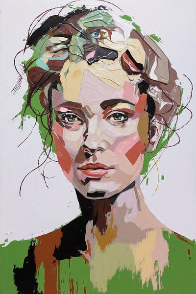 Abstract portrait with colour accents by Imperial Art House