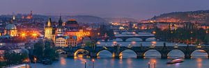 Panoramablick über Prag von Henk Meijer Photography