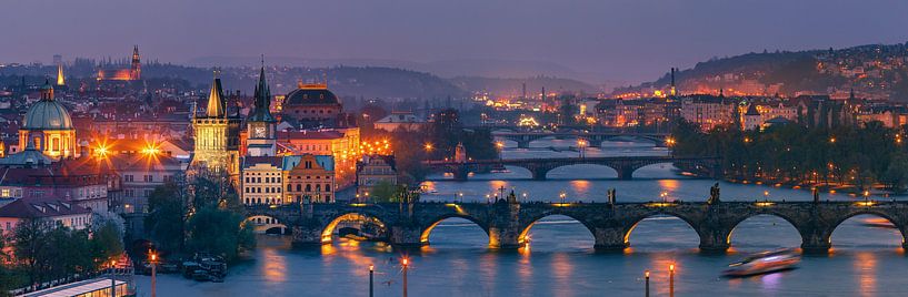 Panoramic view over Prague by Henk Meijer Photography