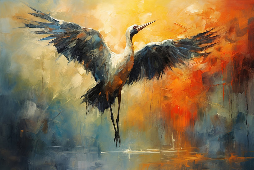 Tableau Décoratif 'Fliegende Kraniche' Sur Verre Ou Acrylique - DEQORI - Plusieurs Tailles - Neuf