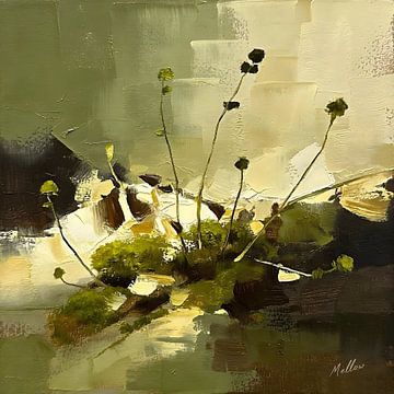 Moss & Memory – Peinture botanique abstraite sur Mellow Art