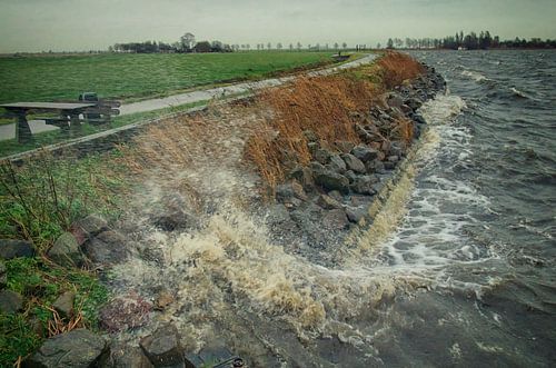 Winterstorm op de Oudegaaster Brekker (2)