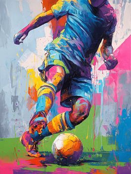 Fußball Street Art – Buntes Soccer Action Design