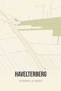 Carte ancienne de Havelterberg (Drenthe) sur Rezona