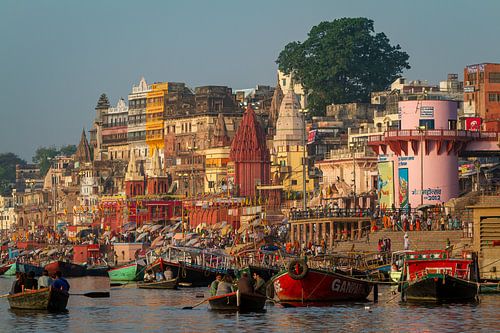 The ghats of Varanasi on the Ganges