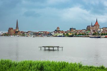 View to the city Rostock, Germany van Rico Ködder