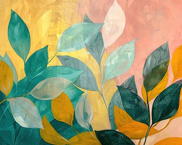 Boho Schilderij | Schilderij Bladeren van De Mooiste Kunst