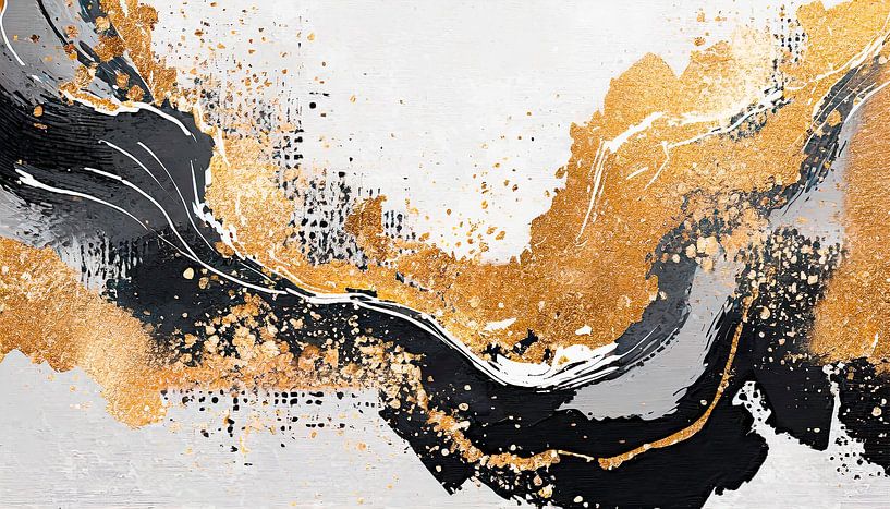 Malerei mit Gold in Kunst von Mustafa Kurnaz