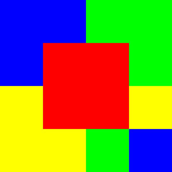 4x4 in 16 | Morphing | Center with square | V=052-05 | P #01 by Gerhard Haberern