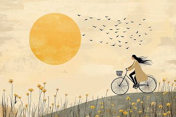 Zonnige Fietstocht langs de Bloemen no.4 van Studio BB