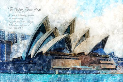 Opera Sydney, aquarel, Australië