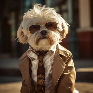 De elegante Shih Tzu als Columbo van YArt