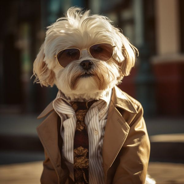 De elegante Shih Tzu als Columbo van YArt